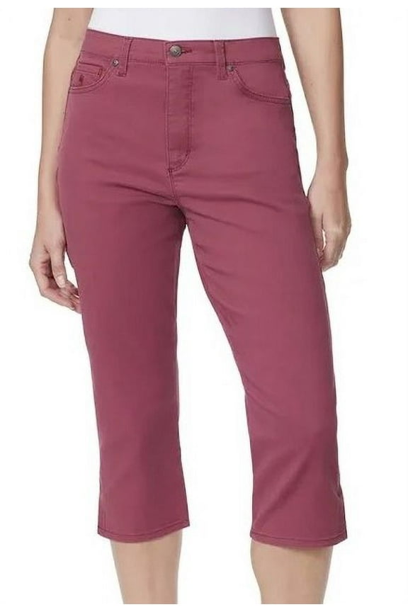 Amanda Ladies Size 8, Classic Fit Capri Pants, Purple