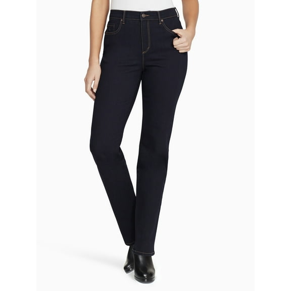 Gloria Vanderbilt Amanda Tapered Leg High Rise Straight Jeans (Women's)