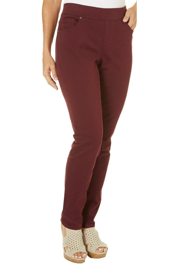 Avery Pull-On Slim Leg Jeans Red 12