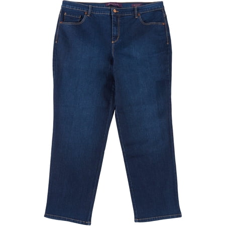 Gloria Vanderbilt Flat Front High Rise Amanda Straight Jeans (Women's or Women's Plus)
