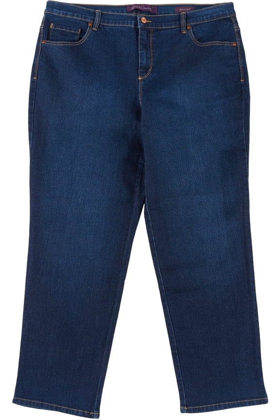 Flat Front High Rise Amanda Straight Jeans (Women's or Women's Plus)