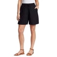 thumbnail image 1 of Gloria Vanderbilt Ladies' Linen Blend Short - Black Large, 1 of 1