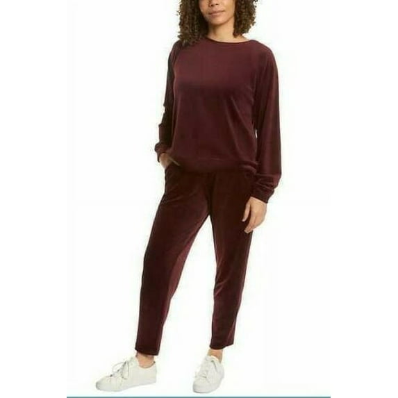 Gloria Vanderbilt Ladies' Velour Top Size: XS, Color: Red (wine)