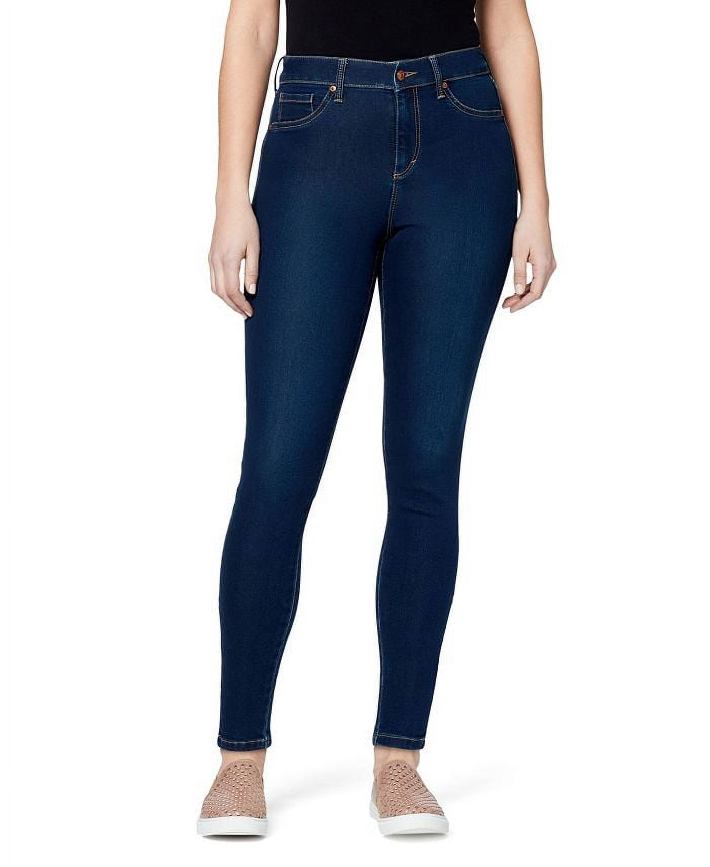 1822 Denim Jeans Womens Size 4 Black Faded Stretch Jegging
