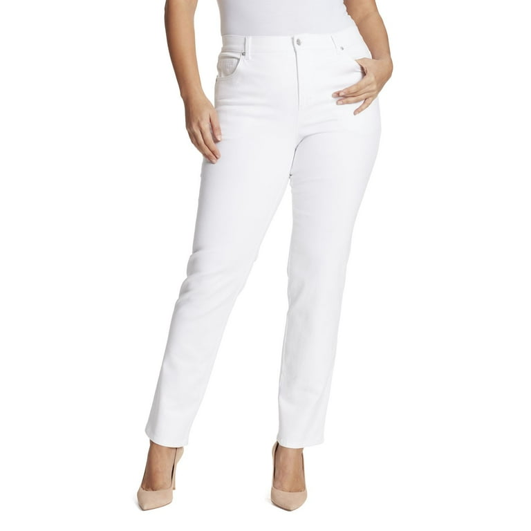 Plus Size Gloria Vanderbilt Amanda Classic Jeans Color Vintage White Size 16W SHORT Walmart