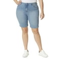 thumbnail image 1 of Gloria Vanderbilt Plus Size Amanda Bermuda Shorts Niseko 24W, 1 of 1