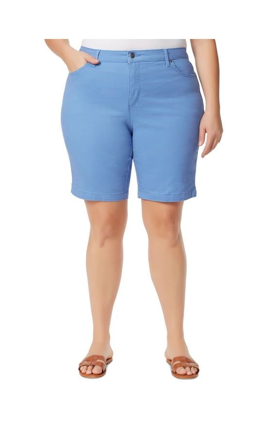 Plus Size Amanda Bermuda Shorts Wedgewood 22W