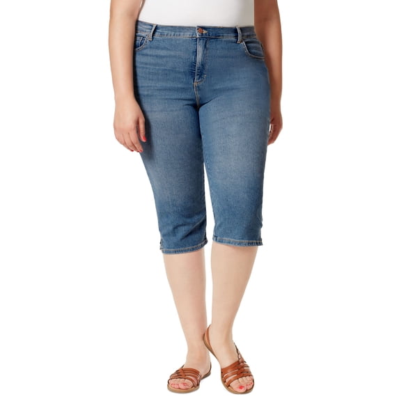 Gloria Vanderbilt Plus Size Amanda Capri Pants Hartford 24W