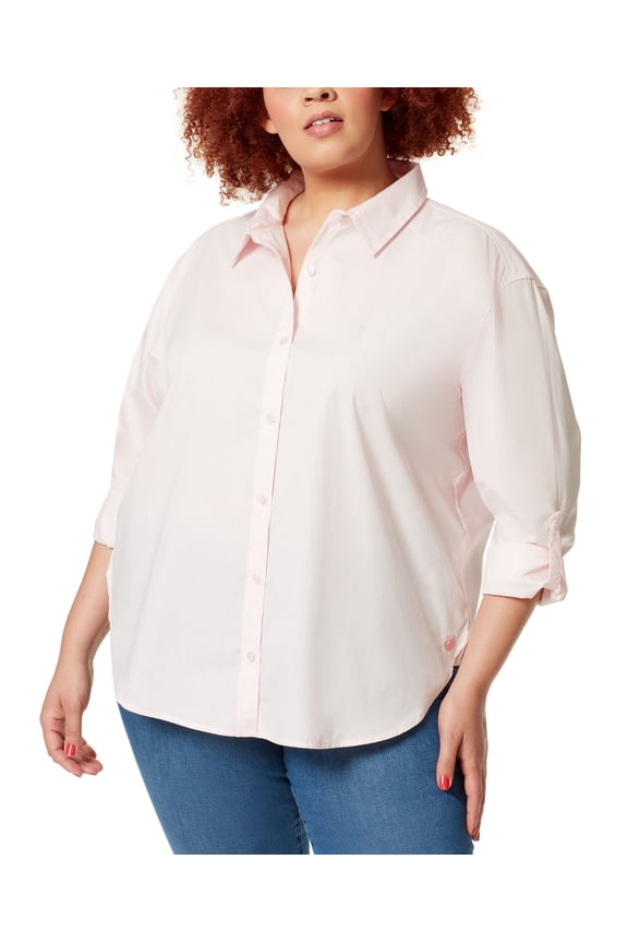 Plus Size Amanda Shirt Pink Parasol 3X