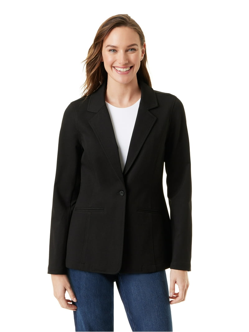 Free Shipping! Gloria Vanderbilt Relaxed Fit Ponte Blazer with