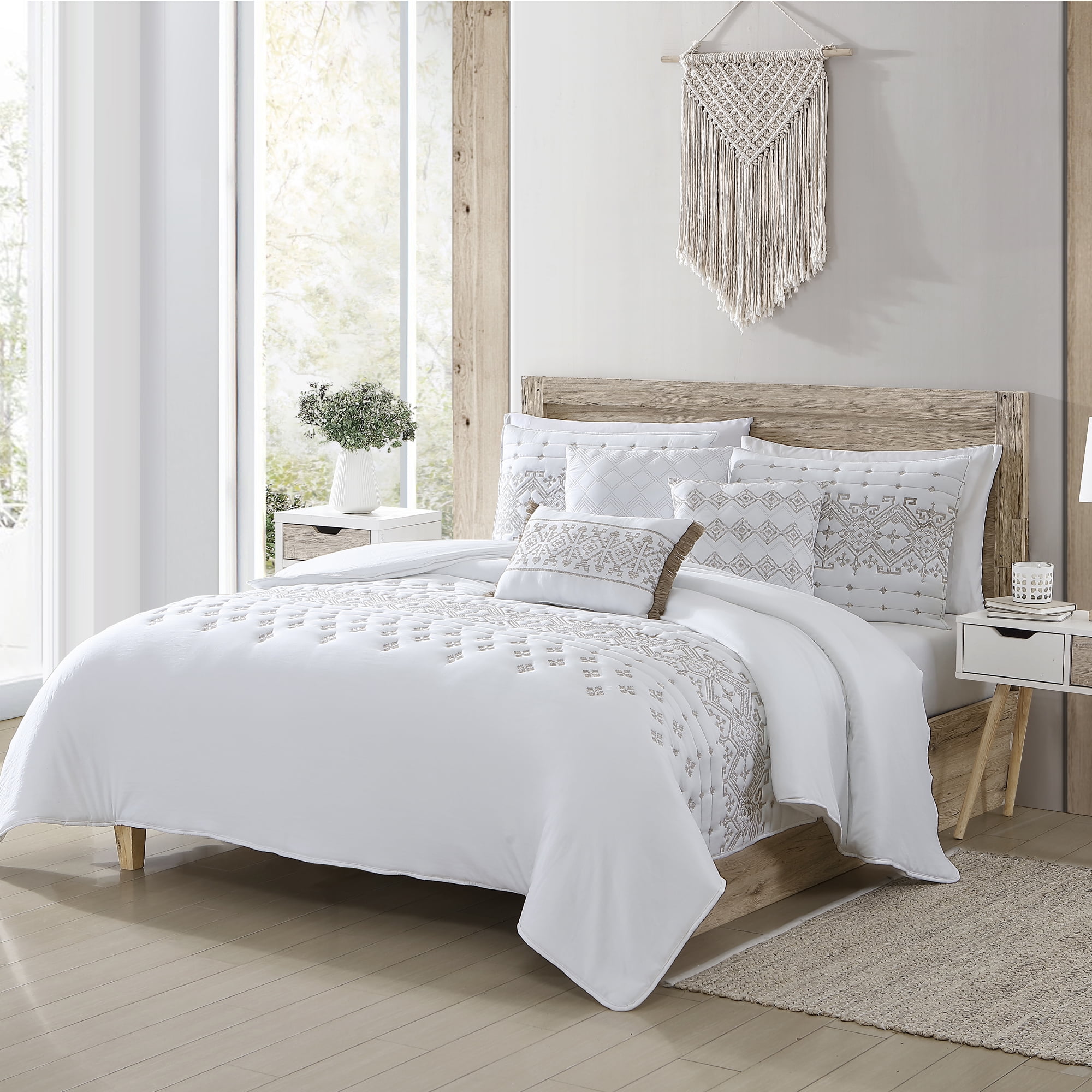 Gloria Vanderbilt Sienna Geometric 6 Piece Adult Quilt Sets, Queen