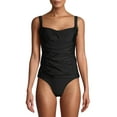 thumbnail image 1 of Gloria Vanderbilt Solid Princess Ruched Tankini Swimsuit Top, 1 of 6