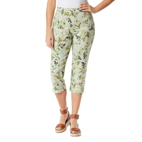 Gloria Vanderbilt Stonewood Floral High Rise Capri Pants (Women's)