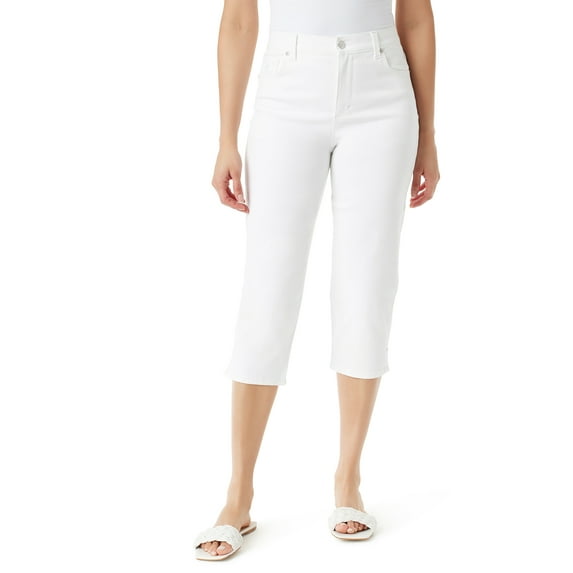 Gloria Vanderbilt Swan Series Women's and Women's Plus Amanda 5 Pocket Capri, 21" Inseam, Sizes 6-18