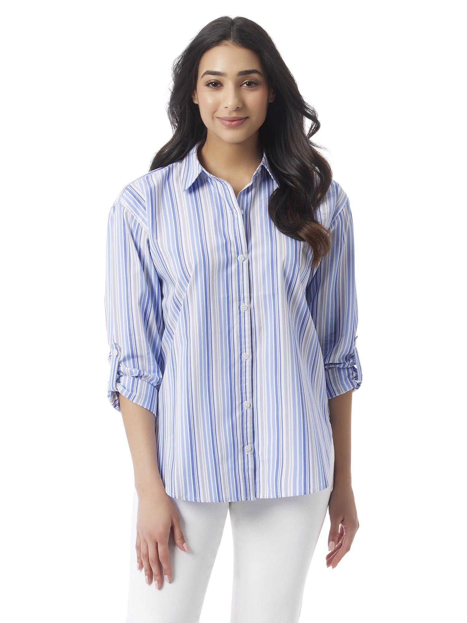 Gloria Vanderbilt Swan Series Women's Amanda Oversized Shirt, Sizes S ...