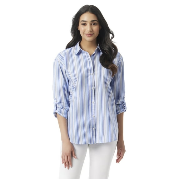 Gloria Vanderbilt Swan Series Women's Amanda Oversized Shirt, Sizes S-XXXL