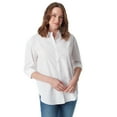 thumbnail image 1 of Gloria Vanderbilt Swan Series Women's Amanda Oversized Shirt, Sizes S-XXXL, 1 of 5