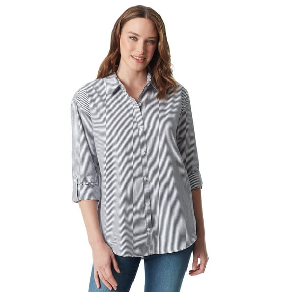 Gloria Vanderbilt Swan Series Women's Amanda Oversized Shirt, Sizes S-XXXL