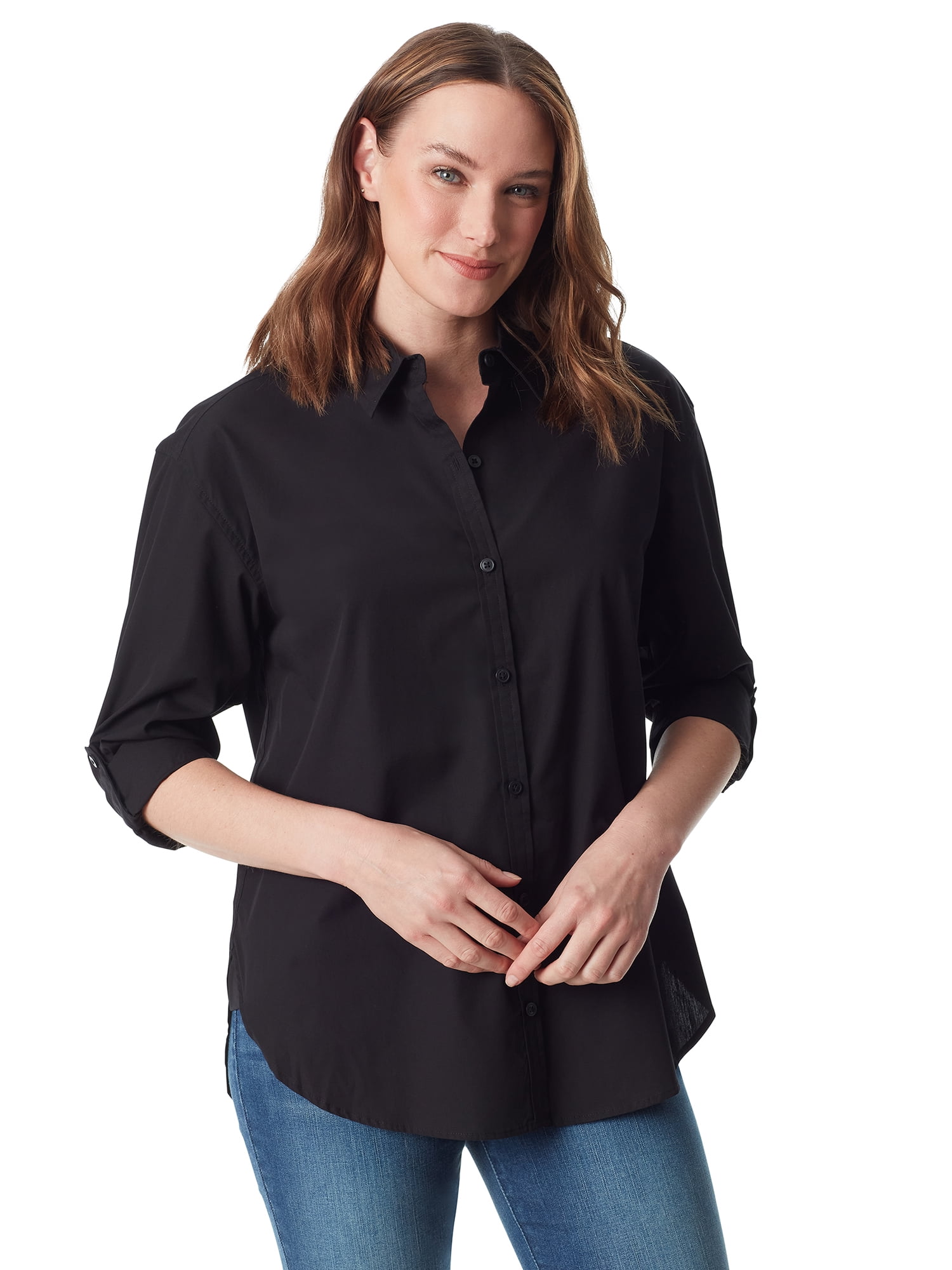 Gloria Vanderbilt Swan Series Women's Amanda Oversized Shirt, Sizes S ...