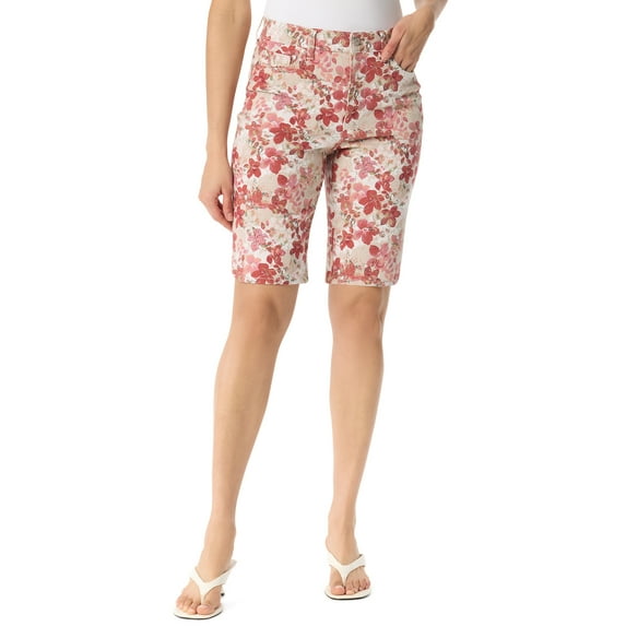 Gloria Vanderbilt Swan Series Women's High Rise Amanda Bermuda, 11" Inseam, Sizes 6-18