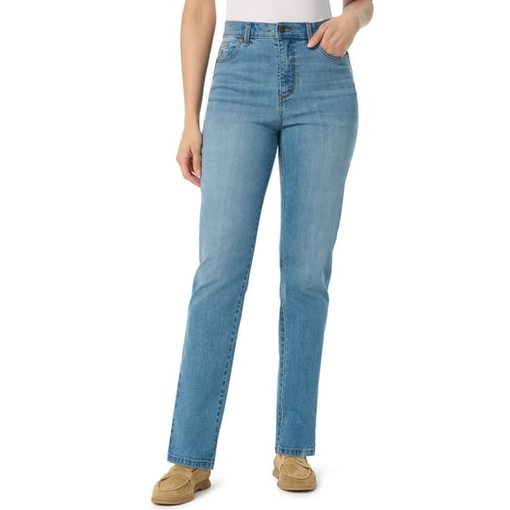 Gloria Vanderbilt Swan Series Women's High Rise Straight Leg 5 Pocket Jeans, Sizes 2-18
