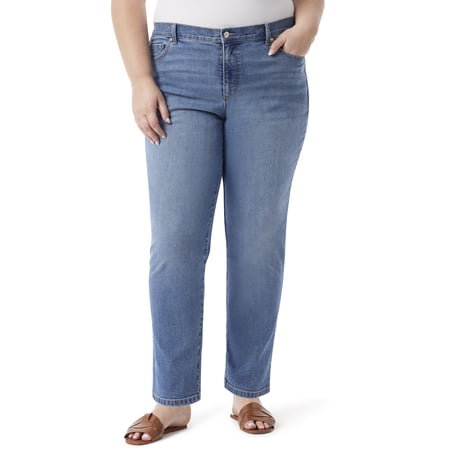 Gloria Vanderbilt Swan Series Women's Plus Amanda 5 Pocket High Rise Jeans, Sizes 16-26