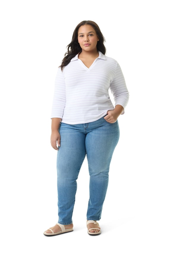 Swan Series Women's Plus Amanda 5 Pocket Jeans, Sizes 16W-24W