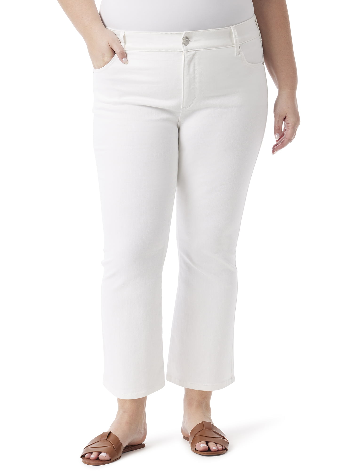 Gloria Vanderbilt Swan Series Women's Plus Tummy Sculpt Bootleg 5 Pocket Ankle Jeans, Sizes 16-24