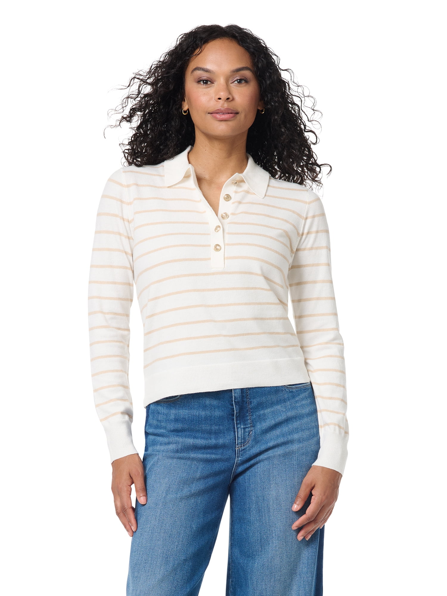 Gloria Vanderbilt Swan Series Women's Polo Sweater, Sizes XS-XL