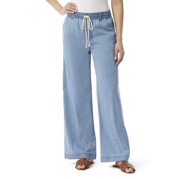 Gloria Vanderbilt Swan Series Women's Soft Drape Wide Leg Pull On Jeans 30" Inseam, Sizes 6-18