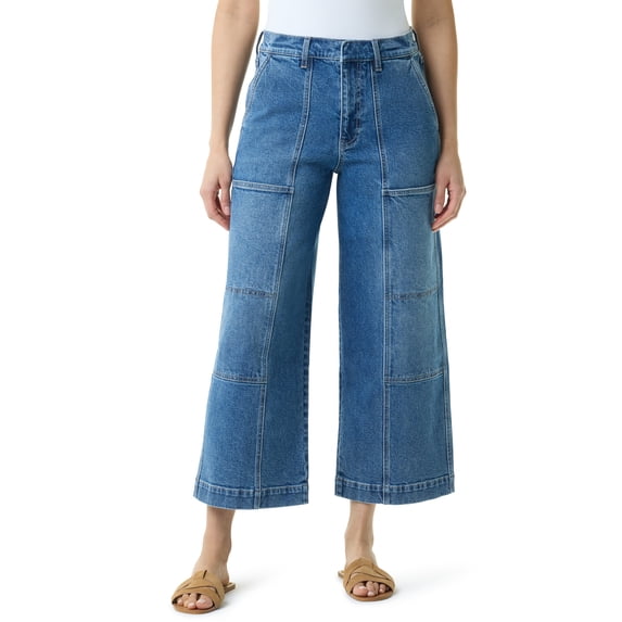 Gloria Vanderbilt Swan Series Women's Utility Wide Leg Crop Jeans, Sizes 2-18