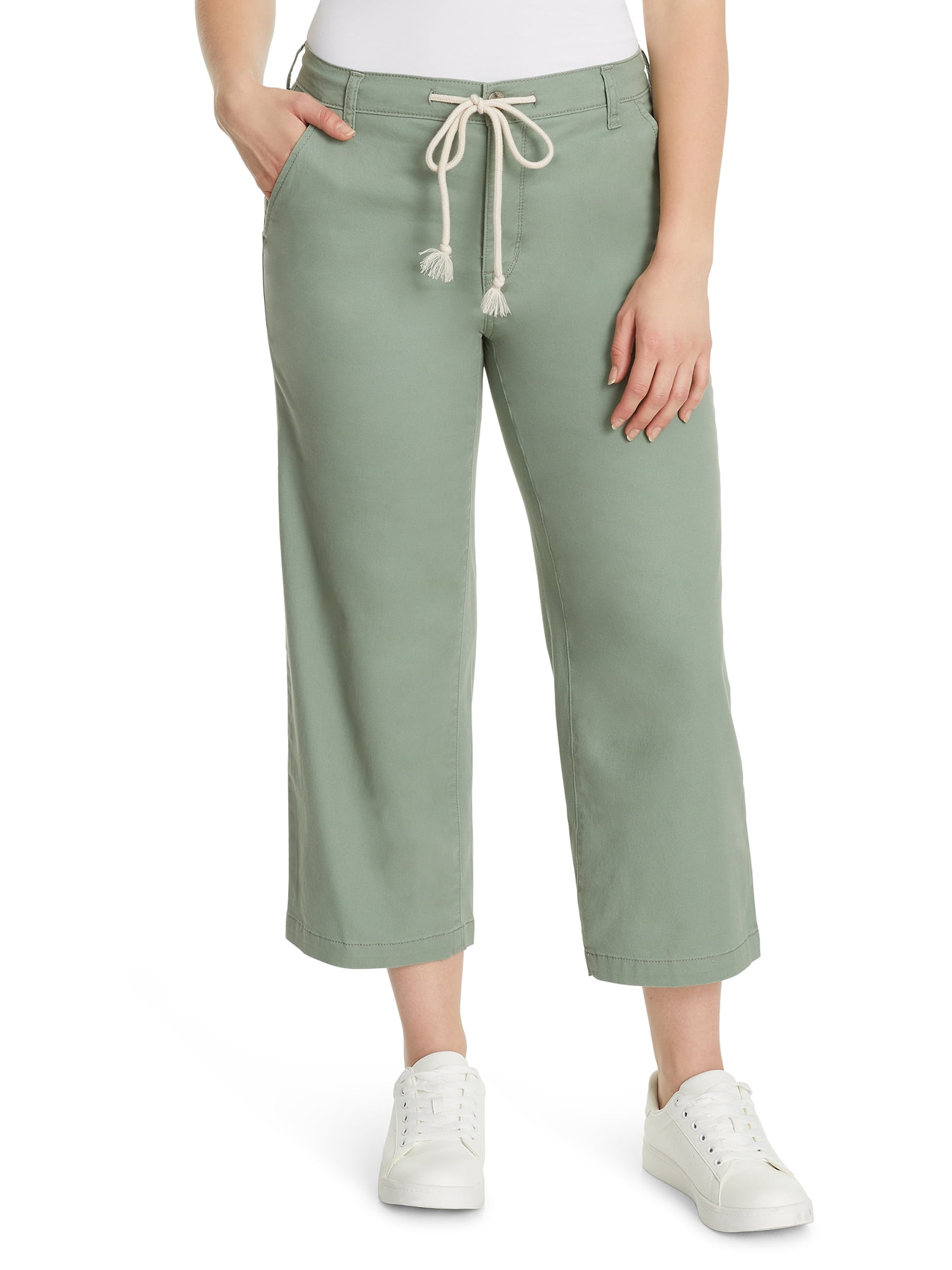 Gloria Vanderbilt Swan Series Women's Wide Leg Crop Jean with Drawstring, 25" Inseam, Sizes 6-18