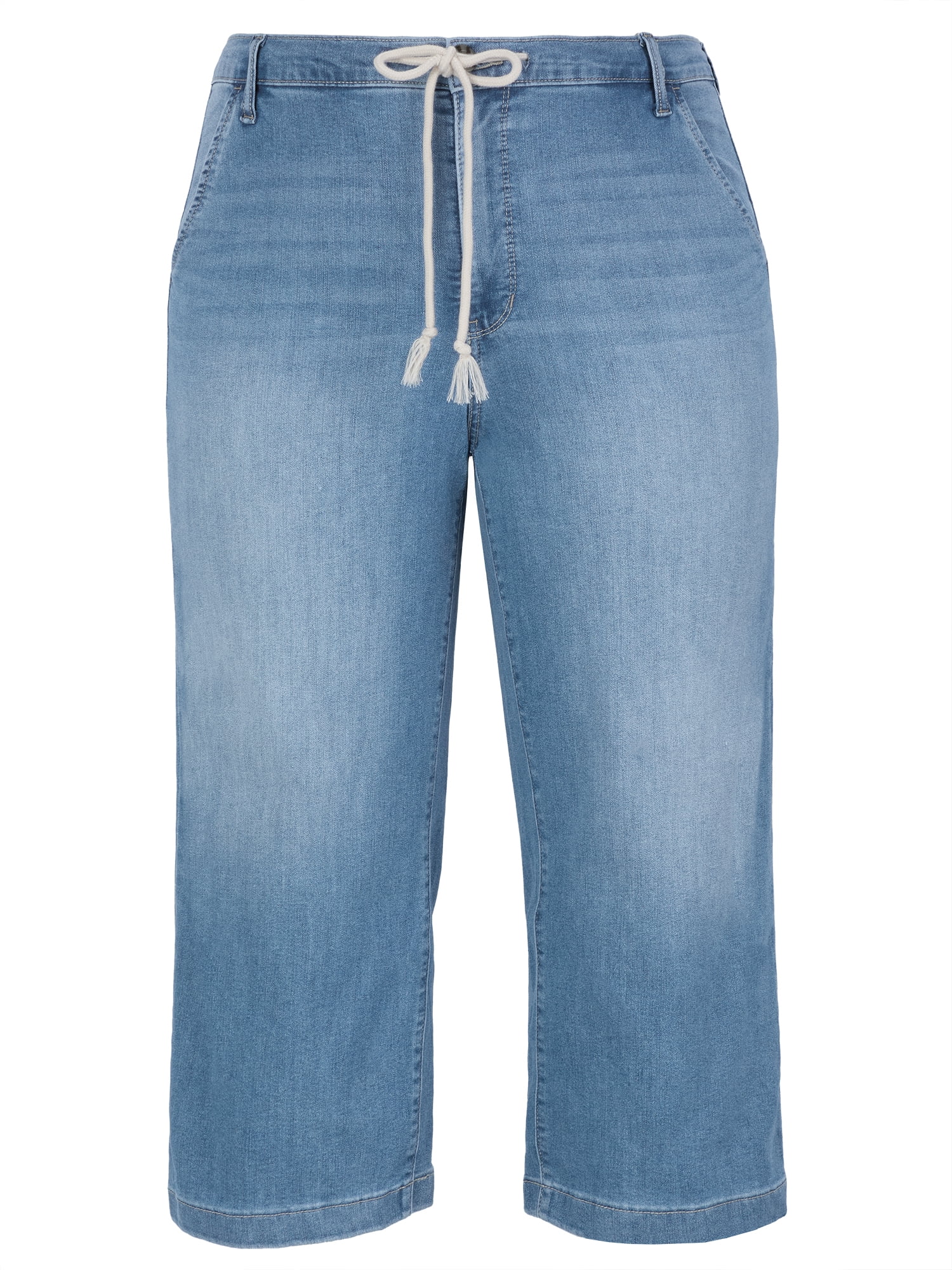 Gloria Vanderbilt Swan Series Women's Wide Leg Crop Jean with Drawstring, 25" Inseam, Sizes 6-18