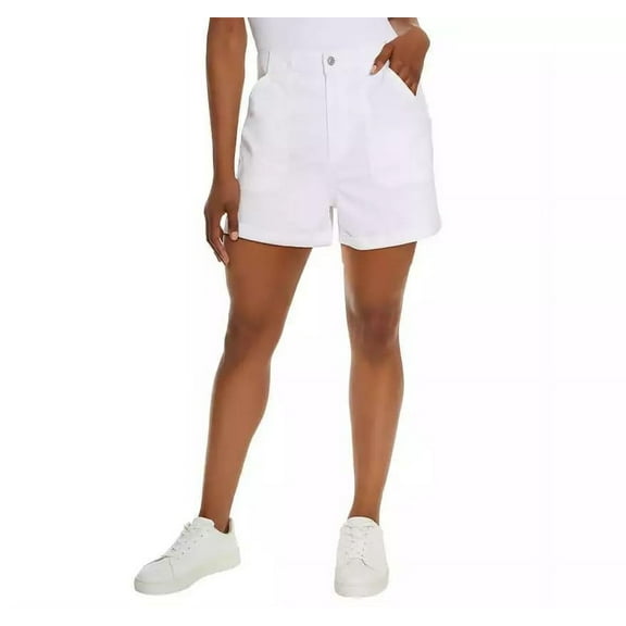 Gloria Vanderbilt Utility Short Woman - Shorts for Women Trendy (White, S)