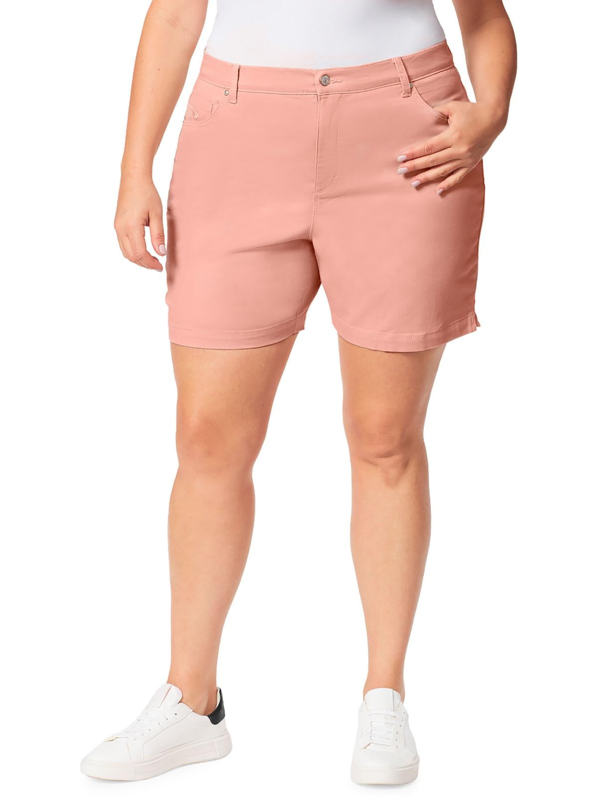【PORTERNA】Heather Bermuda Shorts Gloria Vanderbilt Womens Petites Checkered Knee-Length