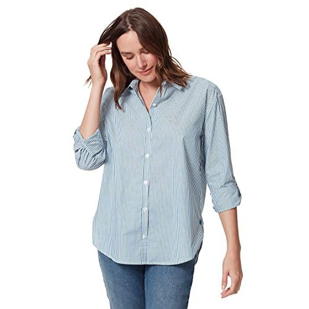 Gloria Vanderbilt Women's Amanda Button Front Shirt Blue Size Small