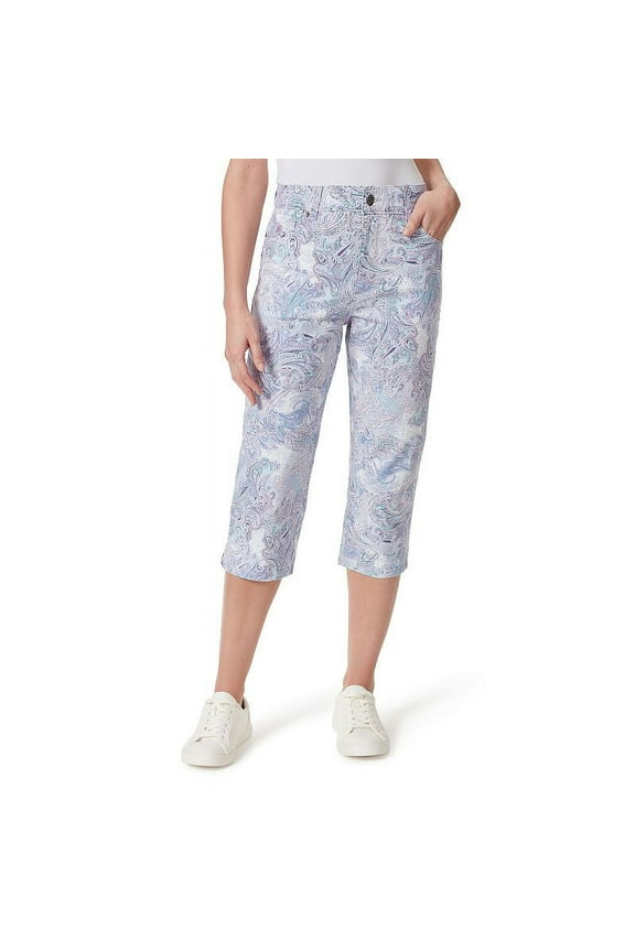 Women's Amanda Capris 4 Petite Lavender Kiss/Prussian Paisley