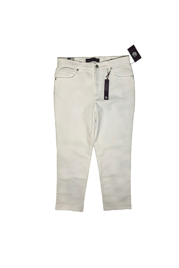 Gloria Vanderbilt Women's Amanda Classic Fit Tapered Mid Rise (Cloud White, 8-Short)