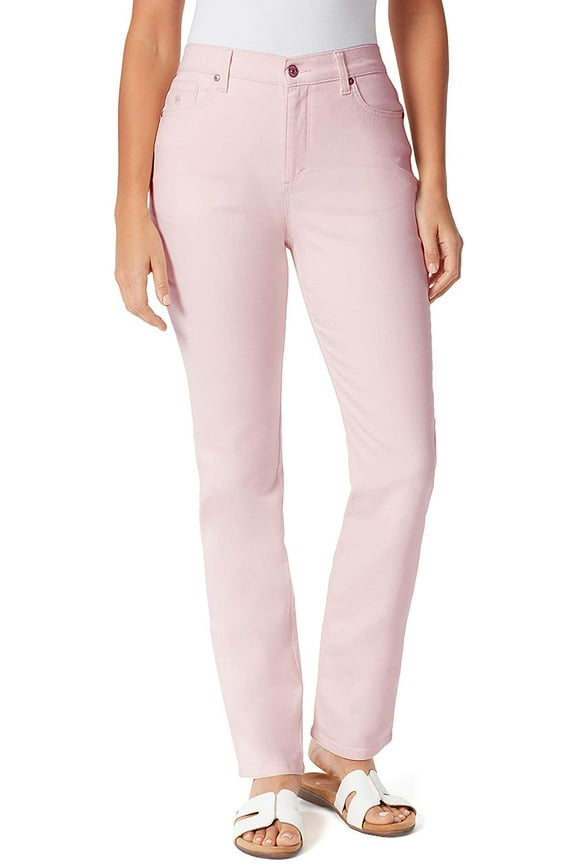 Women's Amanda Classic High Rise Tapered Jean Short (Wispy Pink, 10 )