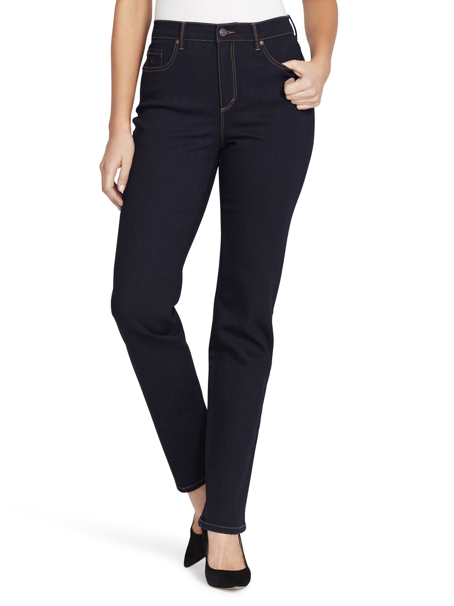 Gloria Vanderbilt Women's Amanda High Rise Straight Leg 5 Pocket Jean