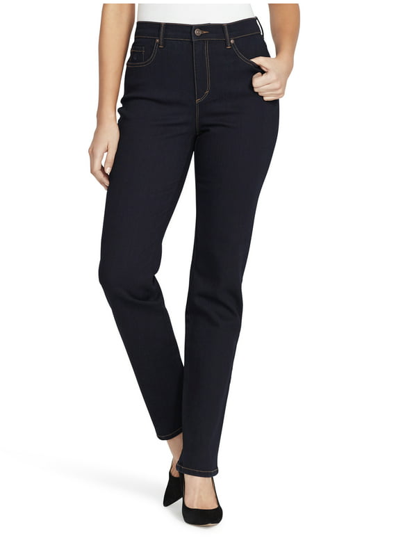 Gloria Vanderbilt Women's Amanda High Rise Straight Leg 5 Pocket Jean