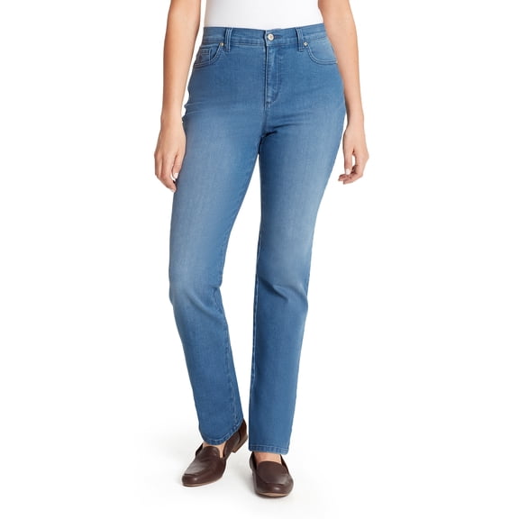 Gloria Vanderbilt Women's Amanda High Rise Straight Leg 5 Pocket Jean