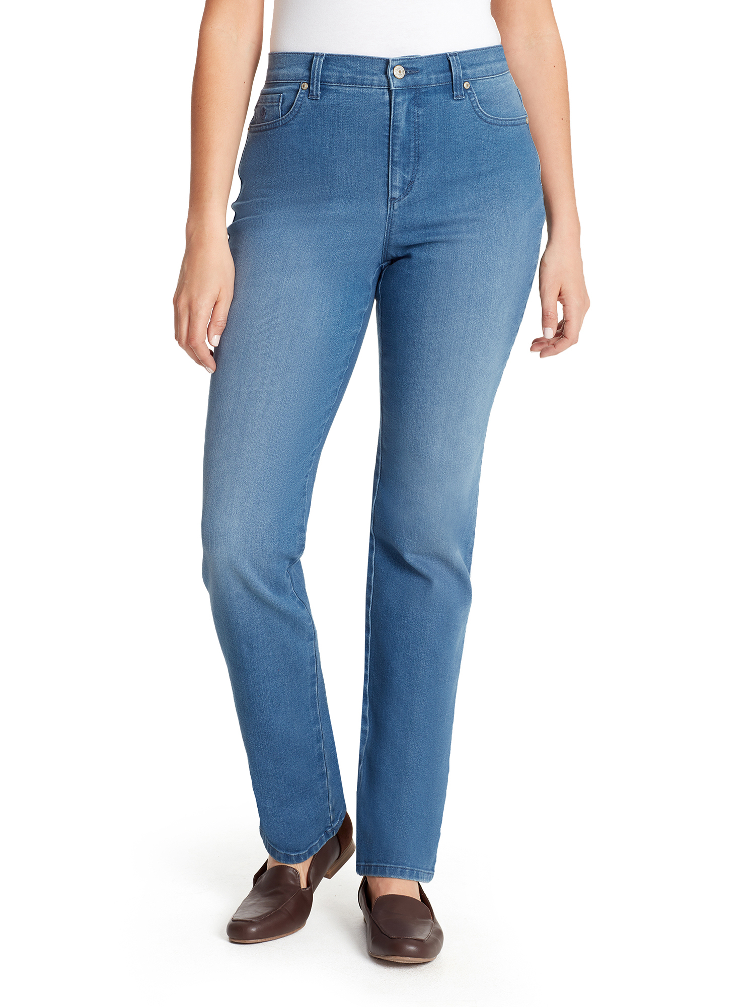 Gloria Vanderbilt Women's Amanda High Rise Straight Leg 5 Pocket Jean ...