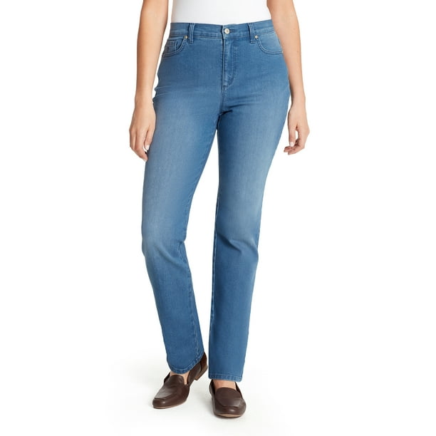 Gloria Vanderbilt Women's Amanda High Rise Straight Leg 5 Pocket Jean ...
