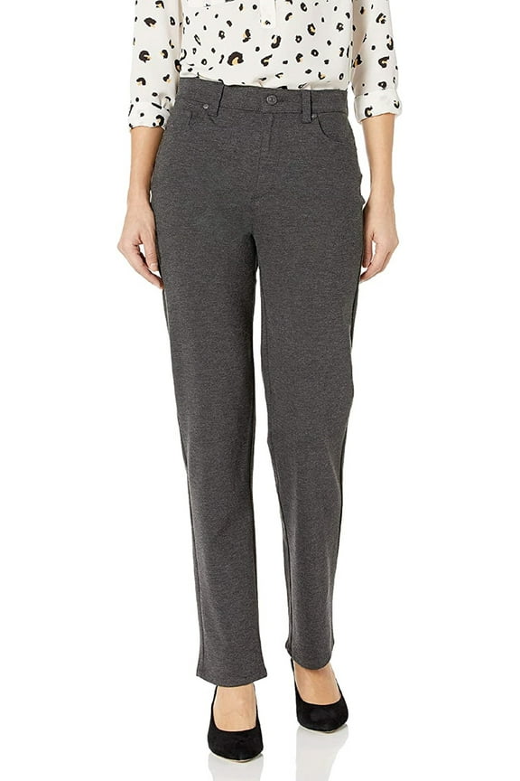 Women's Amanda Ponte Knit Pant Size: 10, Color: Heather Grey