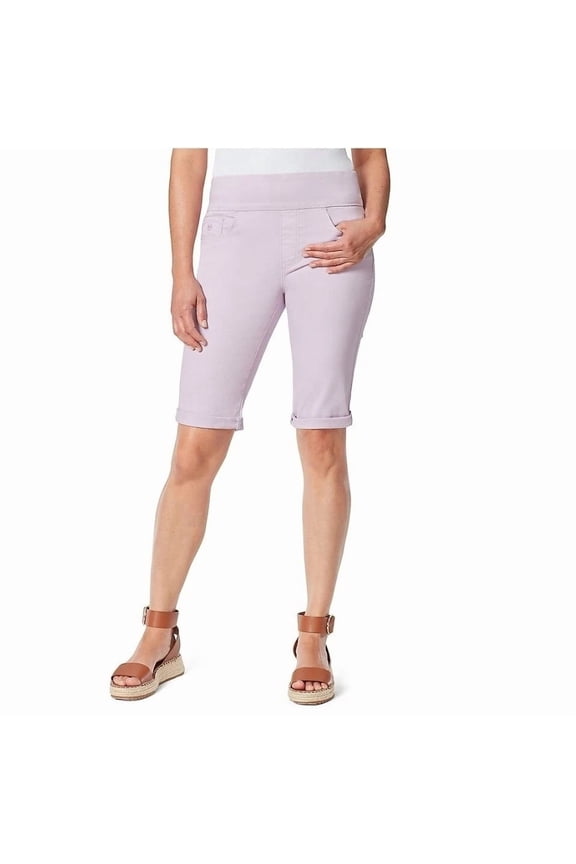 Women's Amanda Pull On Bermuda Shorts 8 Petite Lavender Kiss