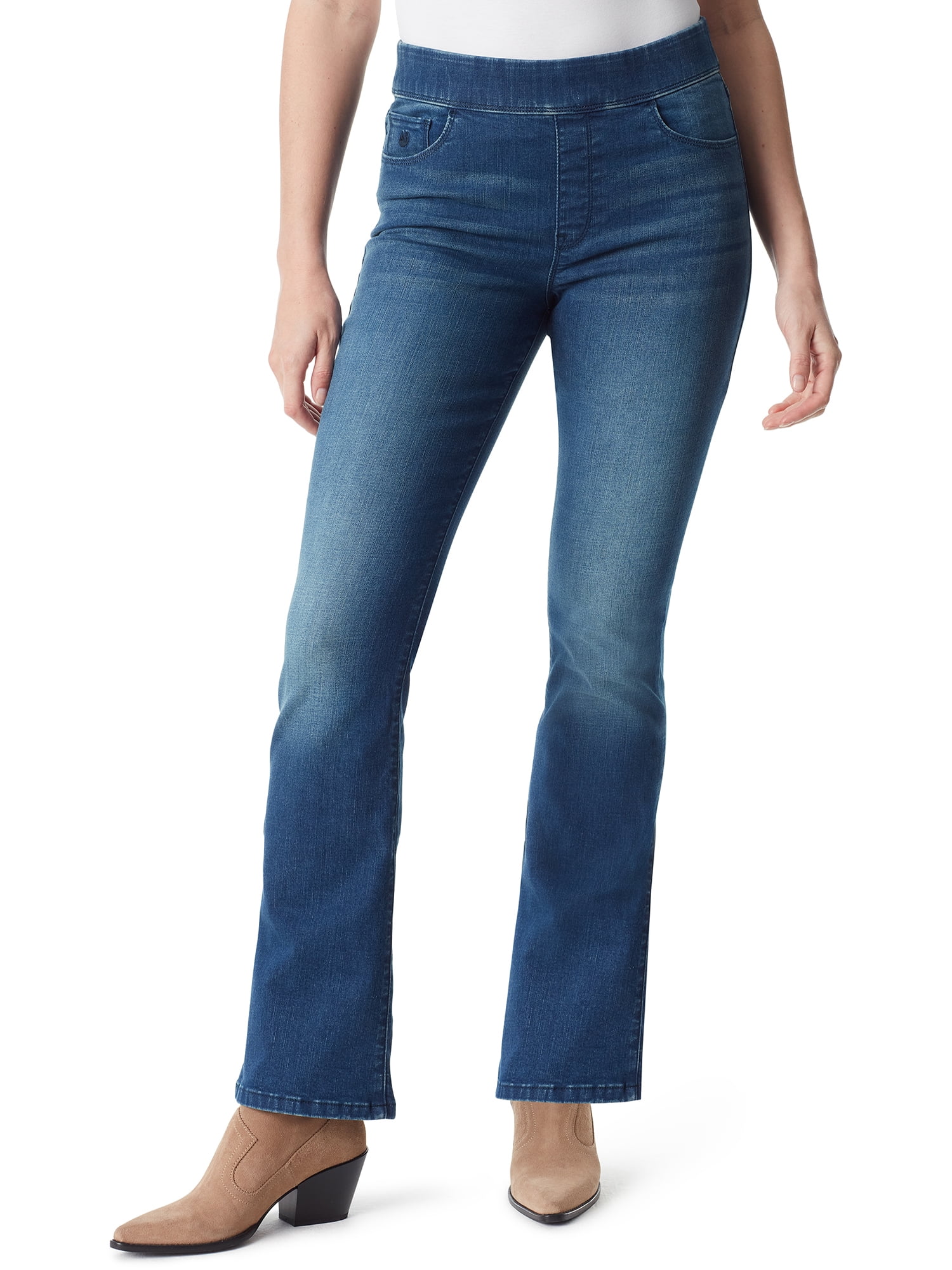 Gloria Vanderbilt Women S Amanda Pull On Boot Jean Regular And Short Inseams Walmart Com