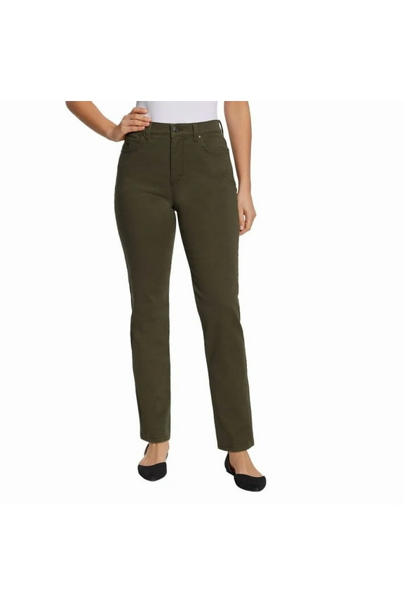 Women's Amanda Stretch Denim Jean - Green (Pine Green) - 14