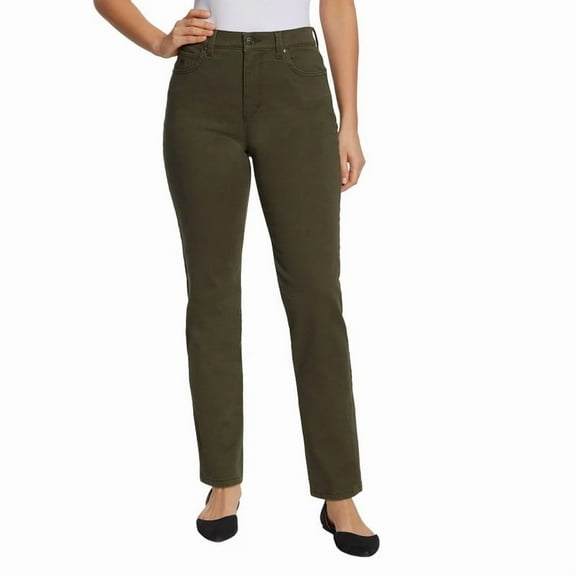 Gloria Vanderbilt Women's Amanda Stretch Denim Jean - Green (Pine Green) - 8