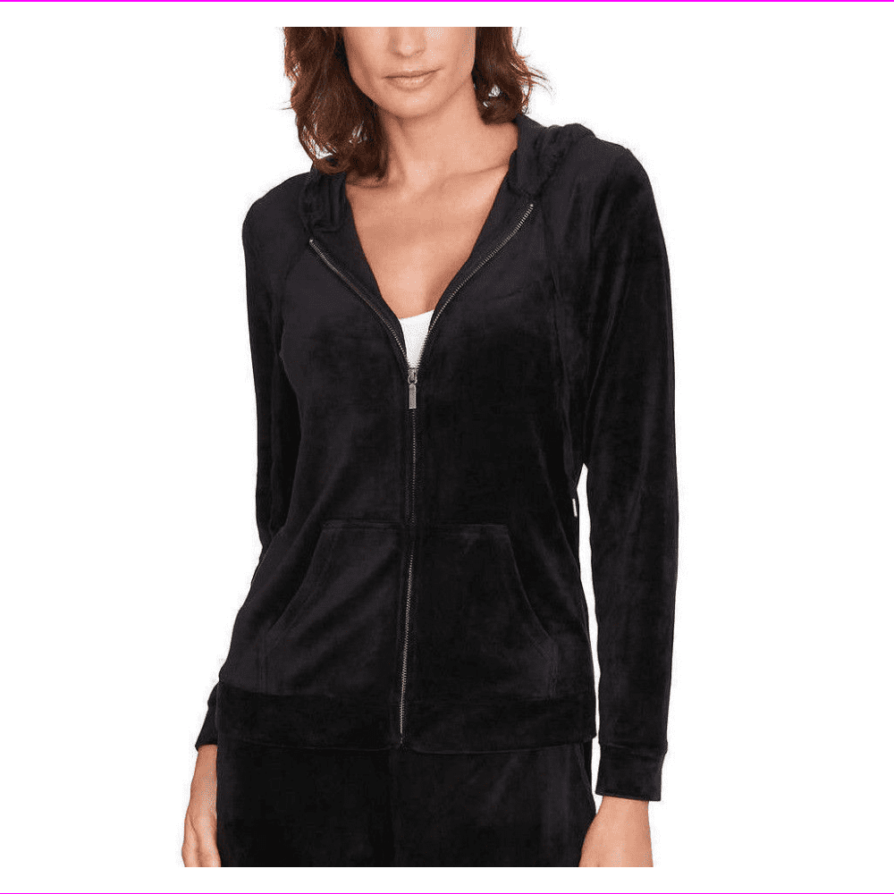 Gloria Vanderbilt Women's Velour Sweatshirt - Wine Color, Size Large, Soft Pullover Top